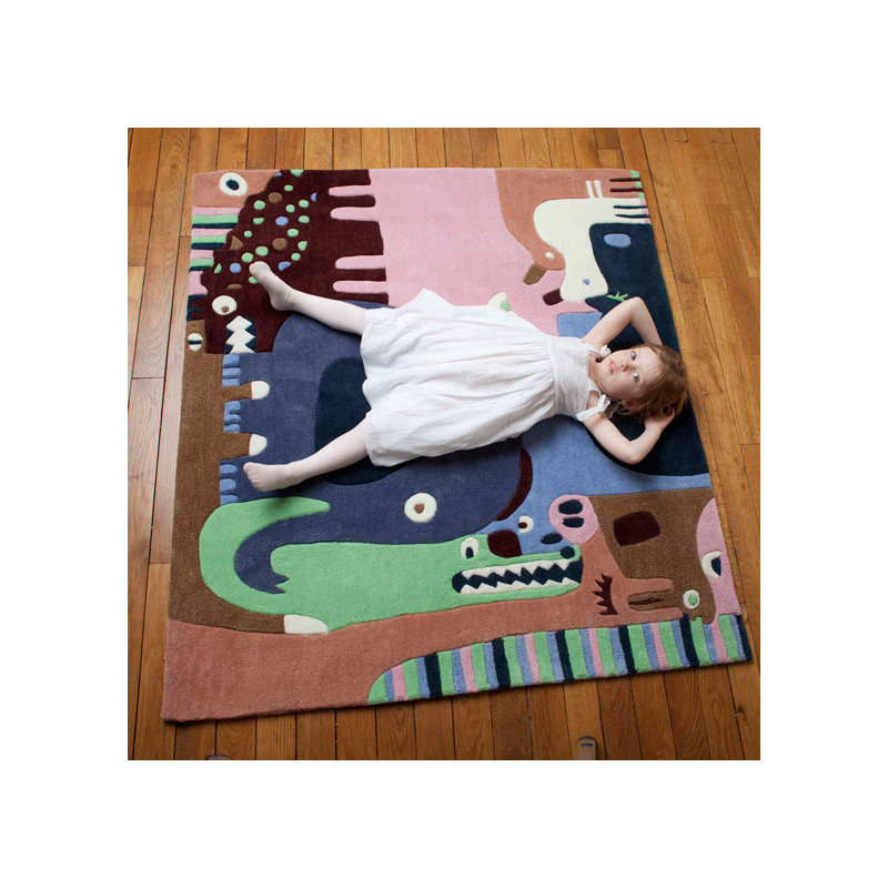 Tapis Puzzle Animaux 120x140 - Art for kids by AFKliving