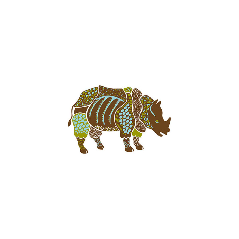 Sticker Rhinocéros L - Art for kids by AFKliving