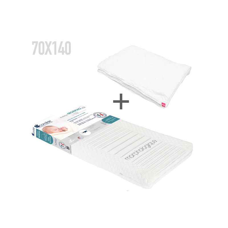 Pack Literie Morpho 140 (Matelas + Couette) - Candide