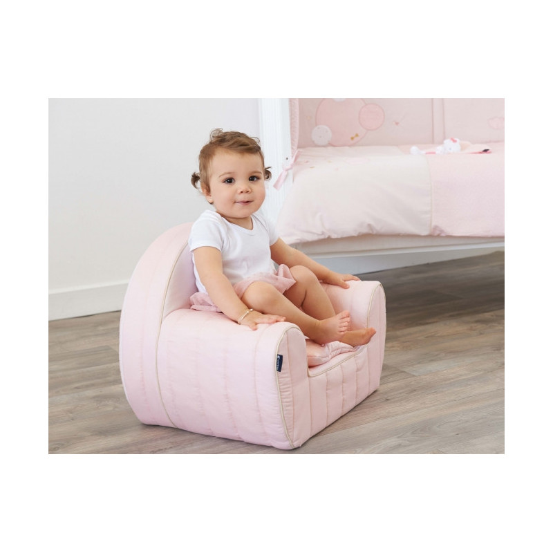 Fauteuil club + coussin Mademoiselle - Candide