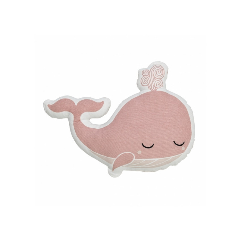 Coussin Pink Whale - Bloomingville