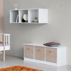Bilbliothèque Horizontale Wood 3x1 - Oliver Furniture