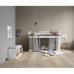 Rideau pour Lit mezzanine mi-hauteur Wood - Oliver Furniture