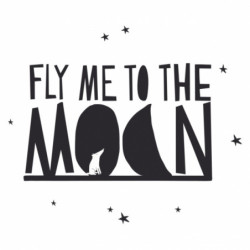 Sticker Fly me on the moon - Mimi Lou