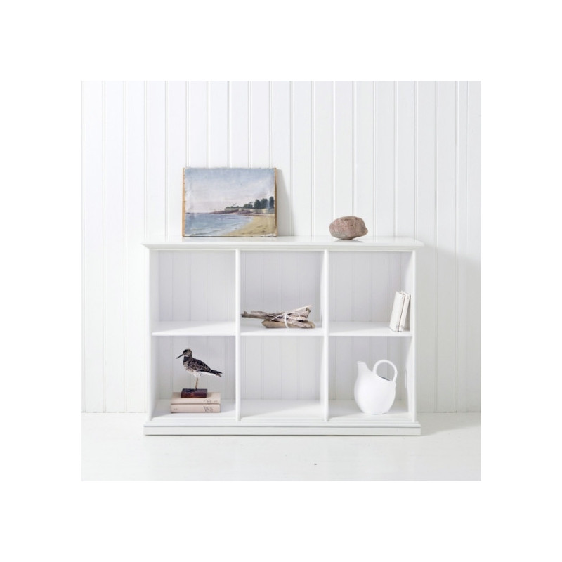 Bibliothèque Basse 6 compartiments Seaside - Oliver Furniture