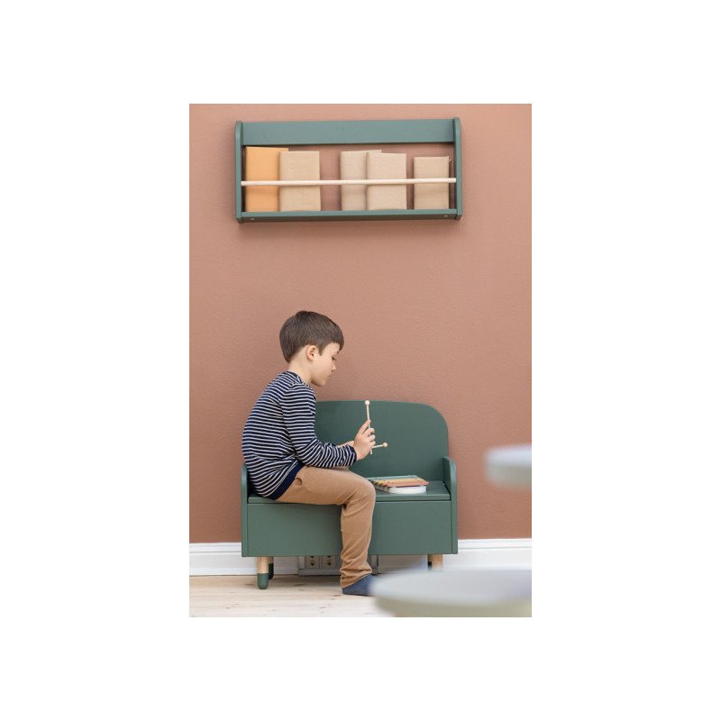 Banquette Rangement Enfant Relaxdays - Banc Coffre à Jouets Multicolore 54,5 X 60 X 35 Cm - 12