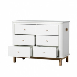 Commode Wood 6 tiroirs - Oliver Furniture