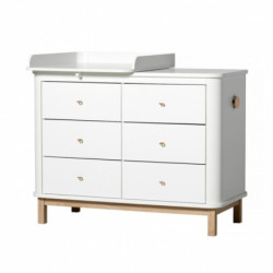 Commode à langer 6 tiroirs Wood S - Oliver Furniture