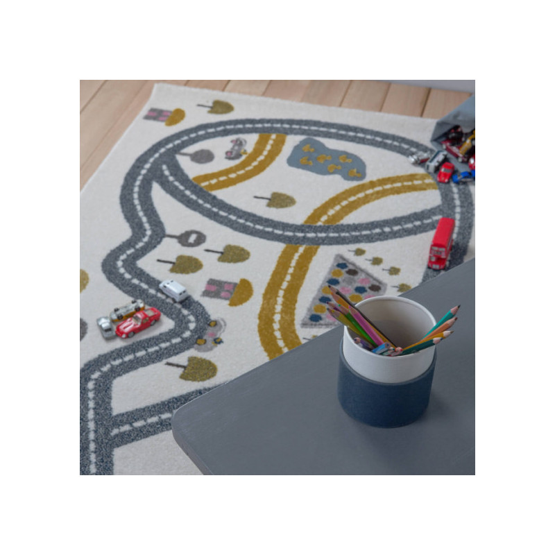 Tapis Race Track 135x190 - Art for kids by AFKliving