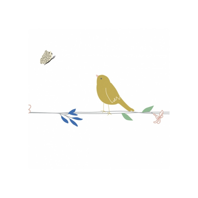 Frise Fleurs et Oiseaux - Mimi Lou