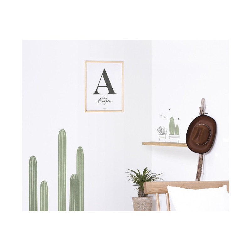 Planche De Stickers Cactus en pot - Lilipinso