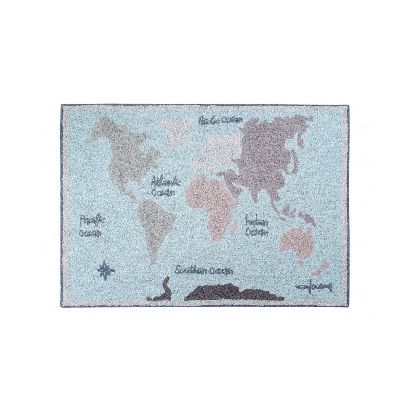 Tapis lavable Vintage Map 140x200 - Lorena Canals