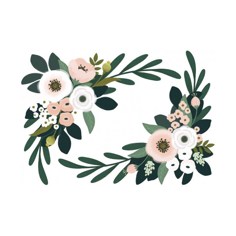 Sticker XL Ornement de fleurs - Lilipinso