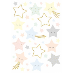 Planche de stickers Etoiles rieuses - Lilipinso