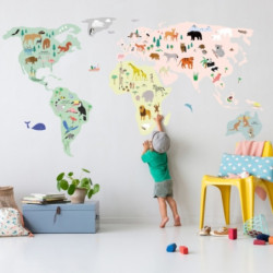 Sticker Giant World Map - Mimi Lou