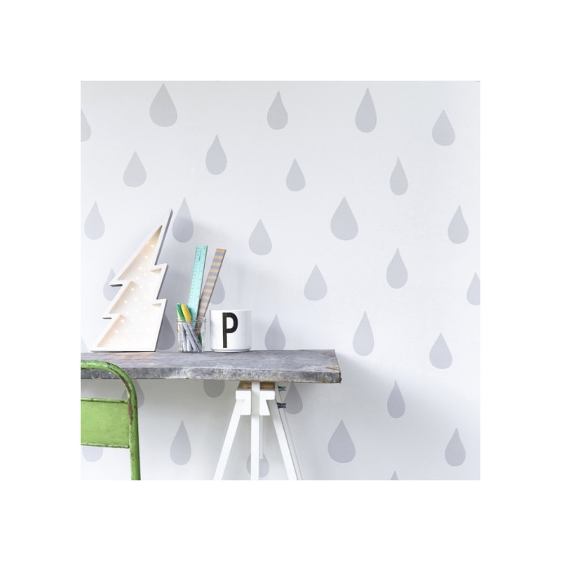 Papier Peint Raindrops - Hibou Home