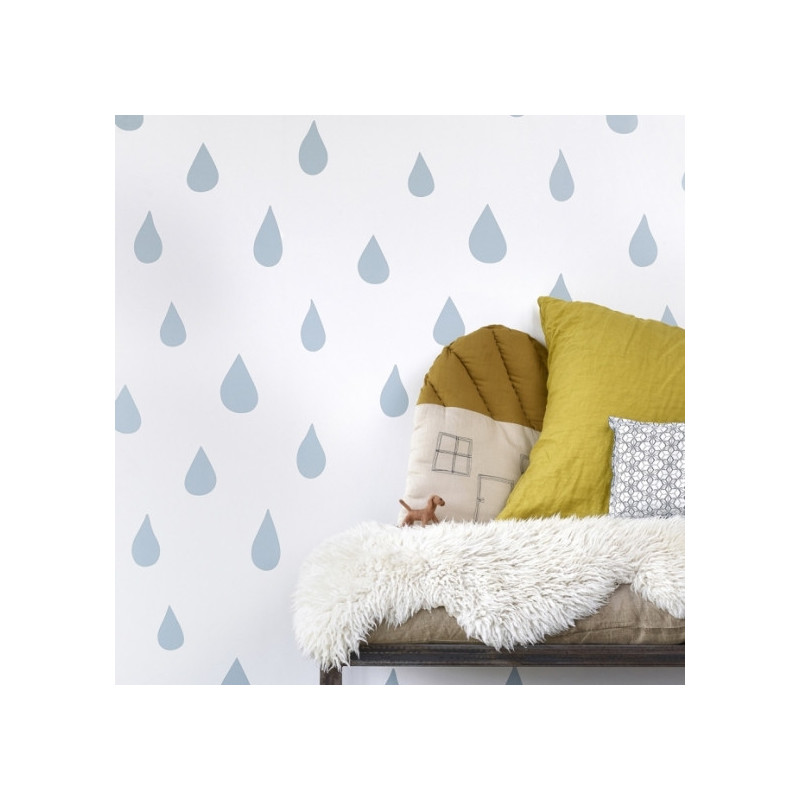 Papier Peint Raindrops - Hibou Home