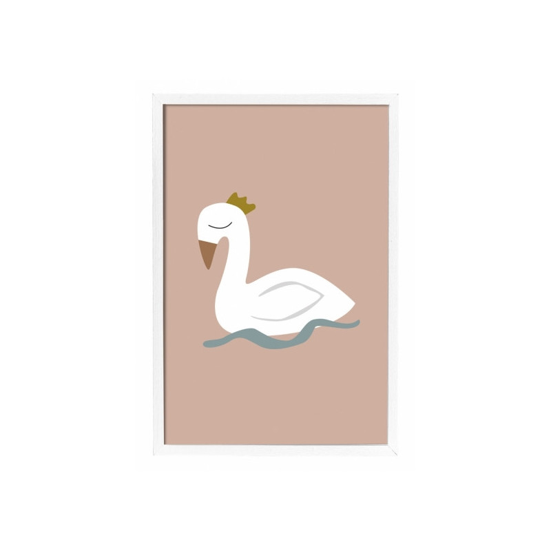 Affiche encadrée Cygne Swan - Bloomingville