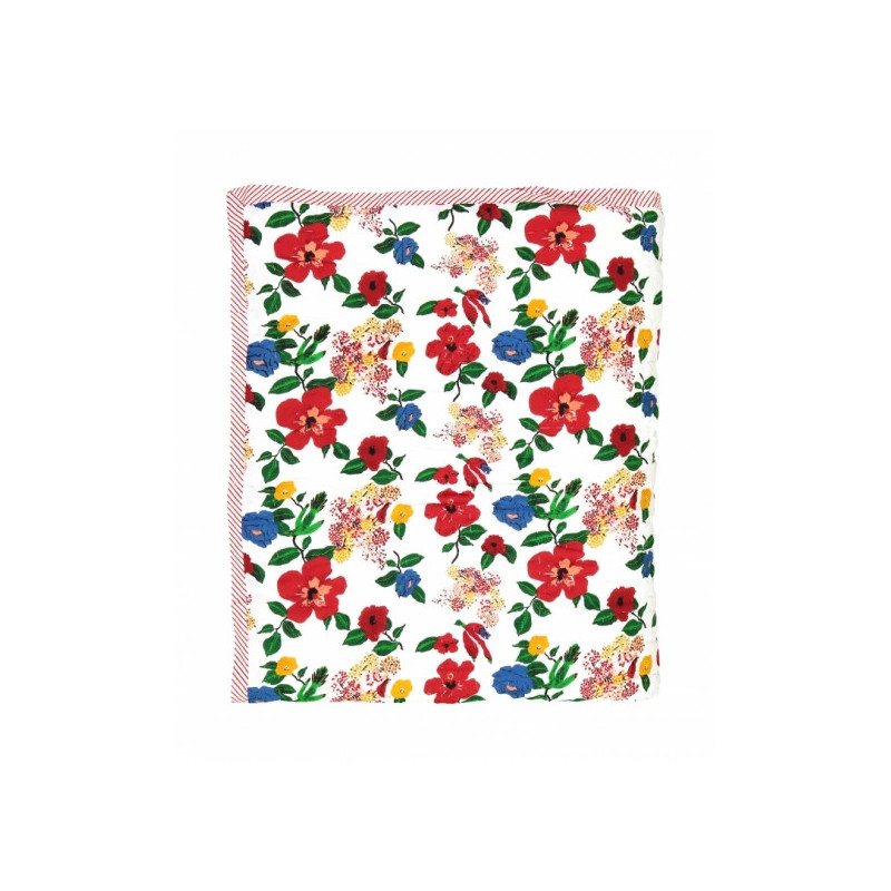 Plaid quilté 150x220 Hibiscus - Le Petit Lucas du Tertre