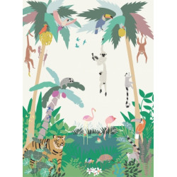 Fresque de Papier peint Jungle - Mimi Lou