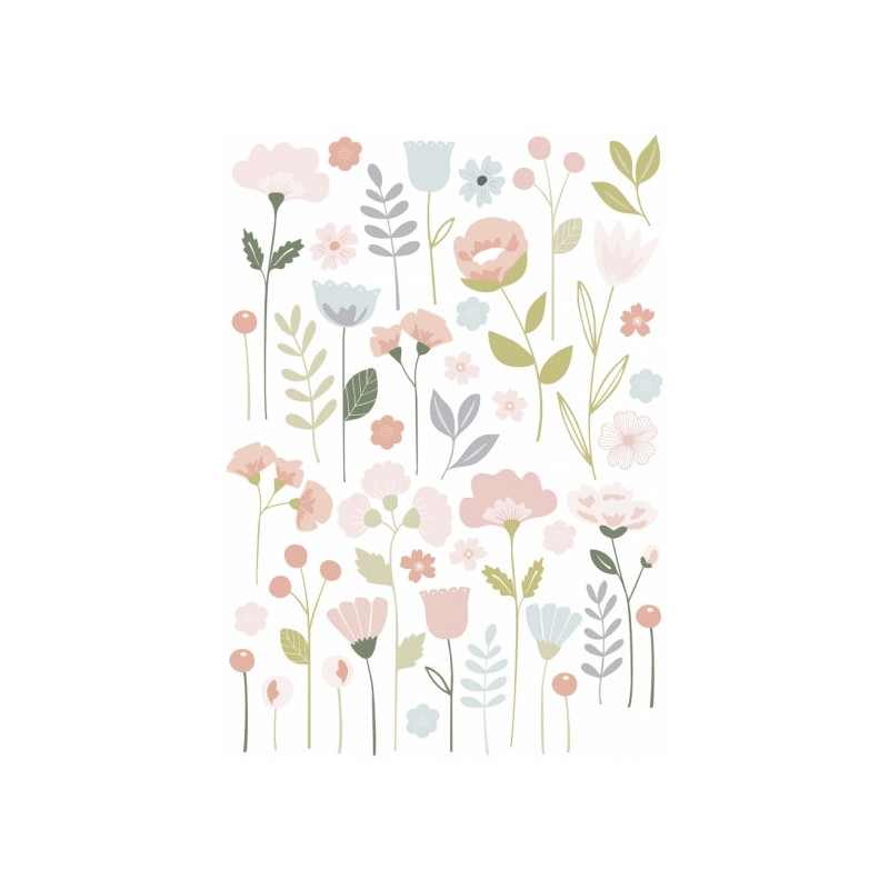 Planche de Stickers Fleurs tiges - Lilipinso