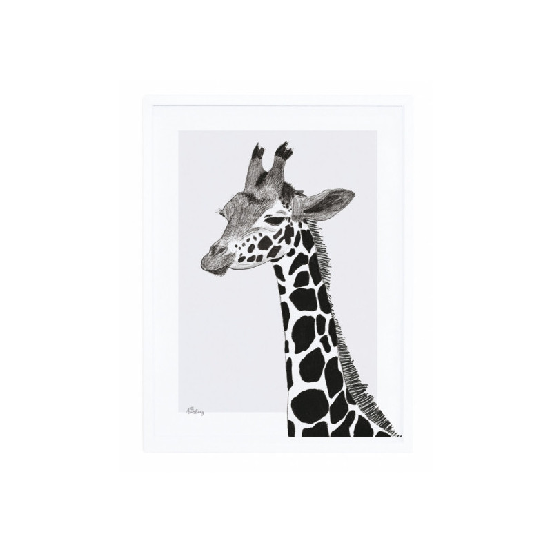Affiche encadrée Girafe - Lilipinso