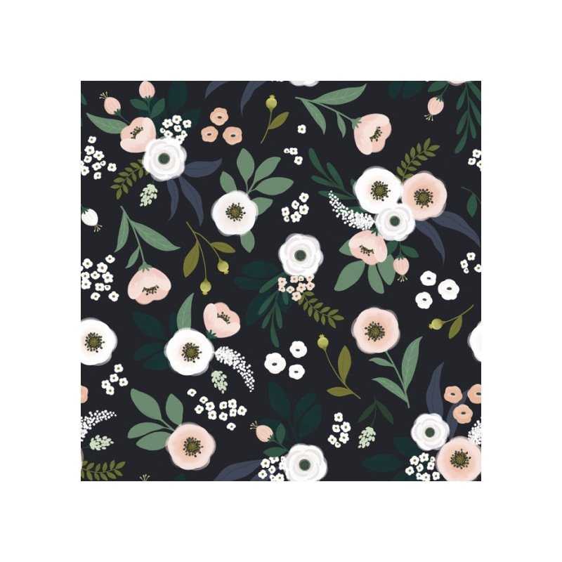 decalmile Stickers Muraux Fleurs Bleues Grand Autocollant Mural