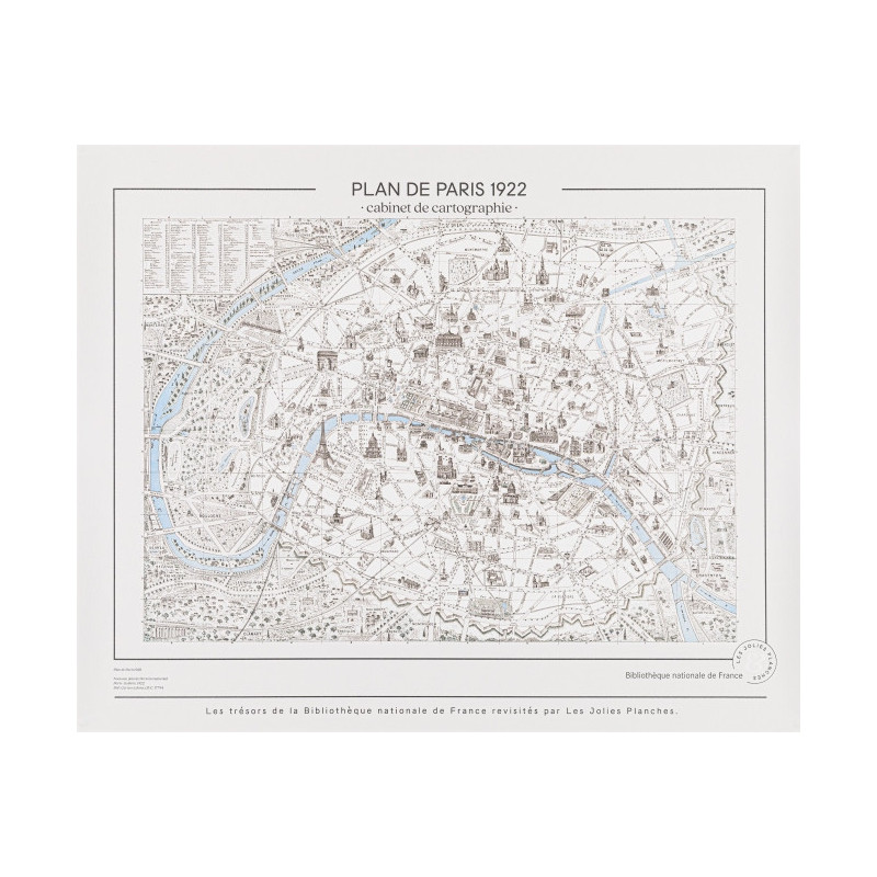 Planche Plan de Paris 1922 - Les Jolies Planches