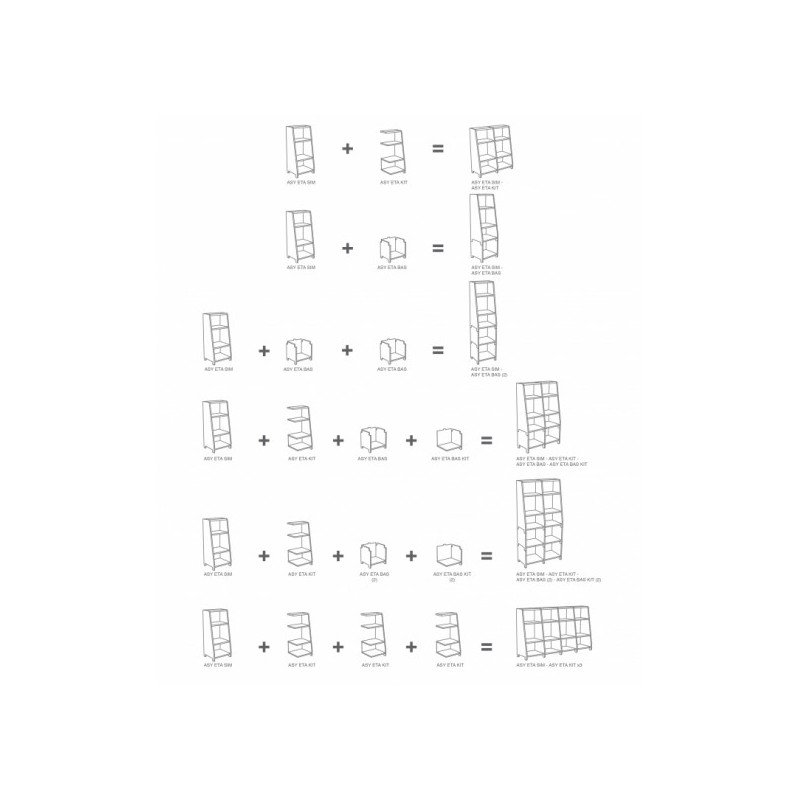 Kit vertical étagère Asymetry - Mathy by Bols