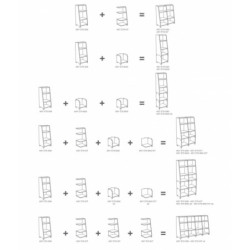 Kit vertical étagère pour kit latéral Asymetry - Mathy by Bols