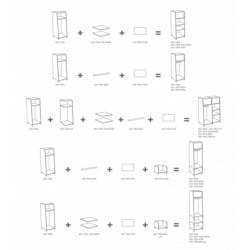 Kit vertical penderie pour kit latéral Asymetry - Mathy by Bols