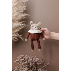 Doudou en tricot Ours Teddy - Main sauvage