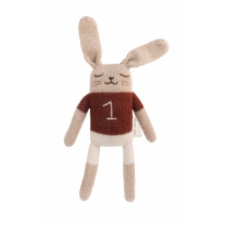 Doudou en tricot Lapin Bunny t-shirt - Main sauvage