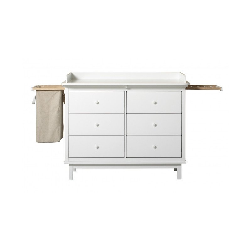 Supports coulissant et sac à linge pour commode 6 tiroirs Seaside - Oliver Furniture | File dans ...