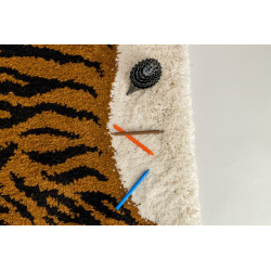 Tapis Shaggy Tigre S - Art for kids by AFKliving