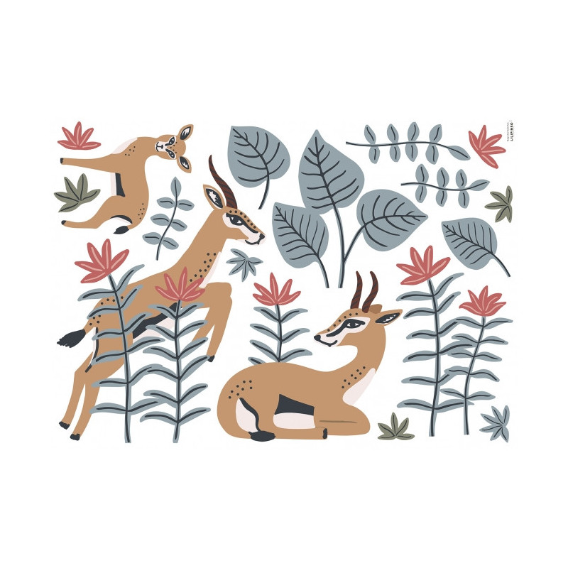 Planche de Stickers Décor L Les Gazelles - Lilipinso
