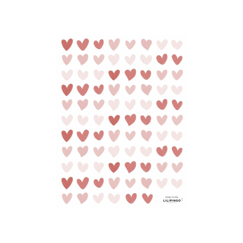 Planche de stickers Petits cœurs - Lilipinso
