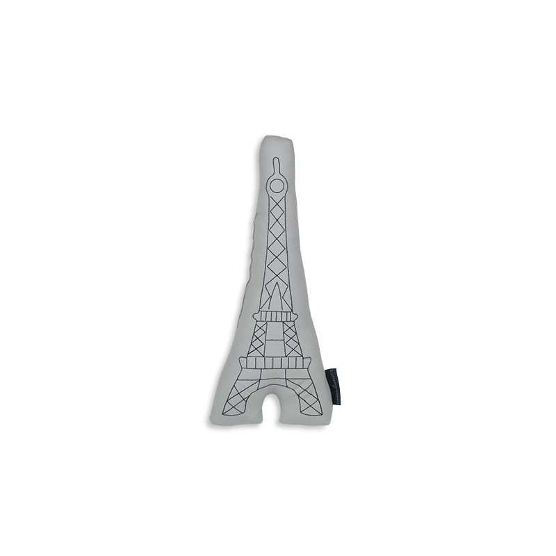Coussin brodé Tour Eiffel - Maison Charlotte