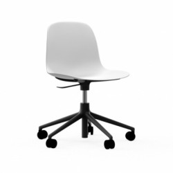 Chaise de bureau à roulettes Form Alu noir - Normann Copenhagen