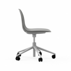Chaise de bureau à roulettes Form Alu blanc - Normann Copenhagen
