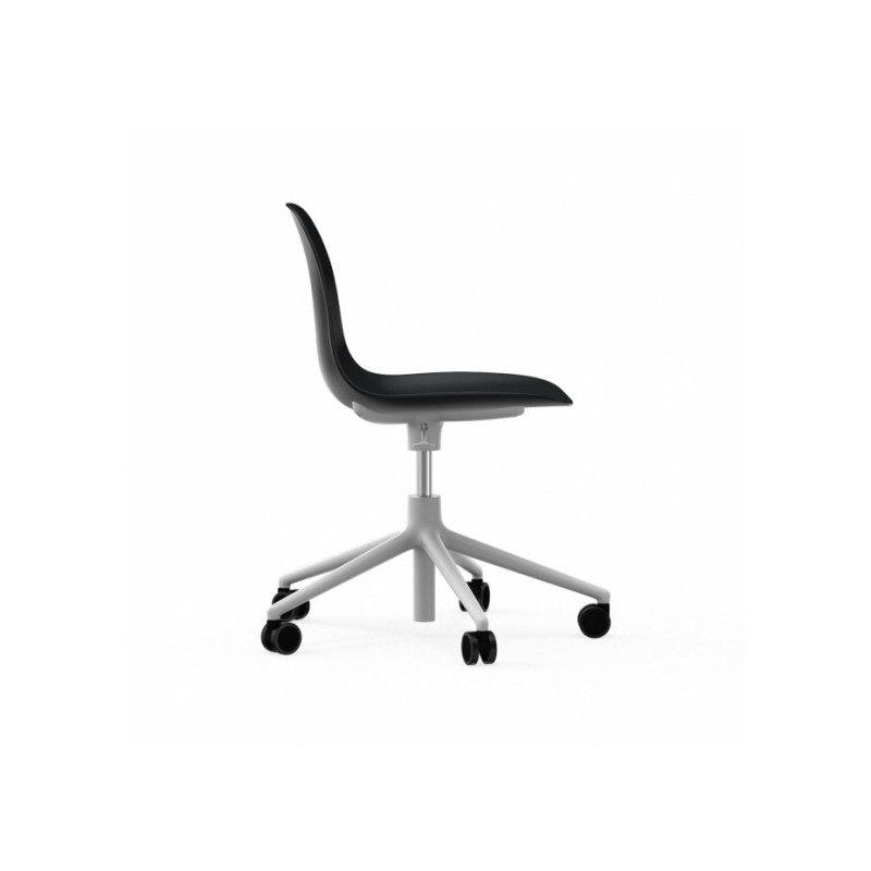 Chaise de bureau à roulettes Form Alu blanc - Normann Copenhagen