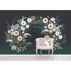 Papier peint décor mural Grande arche fleurie - Lilipinso