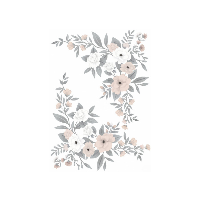 Planche de stickers décor L Ornements de fleurs - Lilipinso