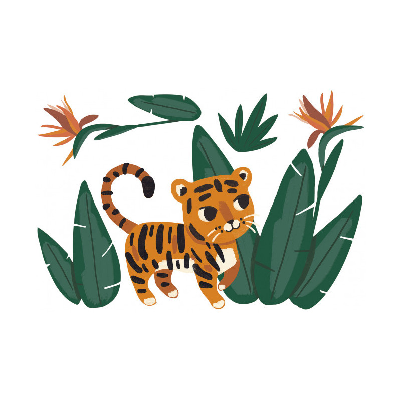 Sticker Jungle & tigre - Lilipinso