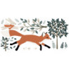 Planche de stickers décor XL M. Fox en forêt - Lilipinso