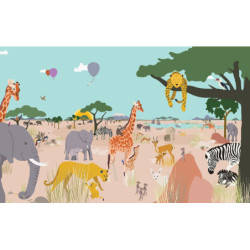 Fresque de Papier peint Safari XL - Mimi Lou