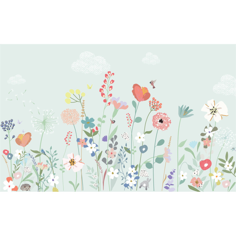 Fresque de Papier peint Fleurs des champs XL - Mimi Lou