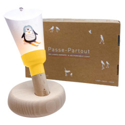Coffret lampe nomade Passe-Partout Pingouin à ski - Maison Polochon