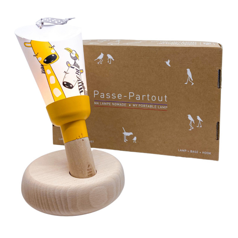 Coffret lampe nomade Passe-Partout Jungle girafe - Maison Polochon