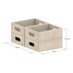 Boîtes de rangement Wooden Storage - Lot de 2 - Flexa